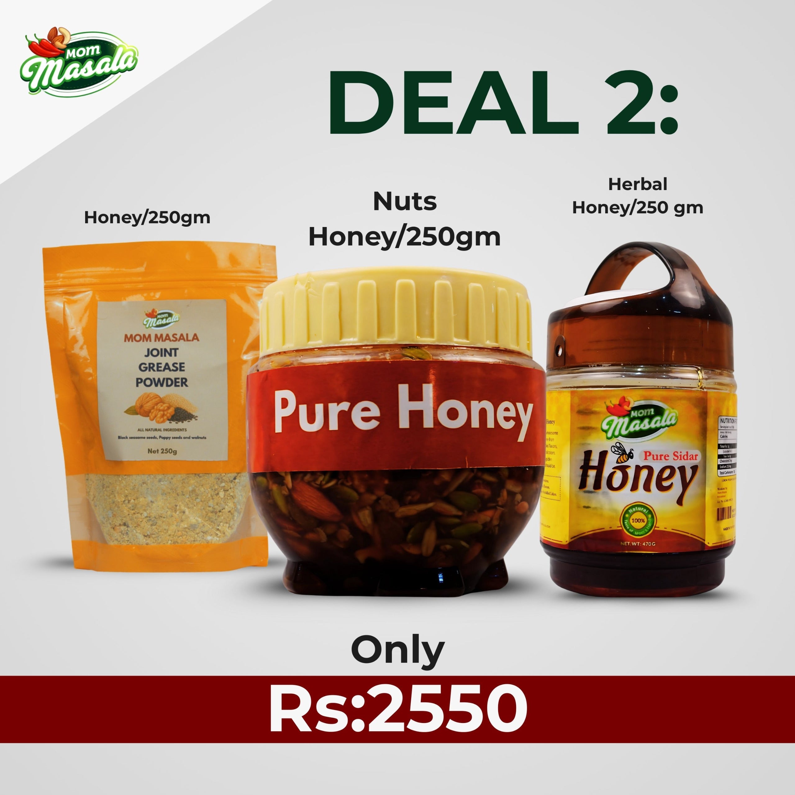 Honey/250gm Nuts Honey/250gm Herbal Honey/250 gm Only