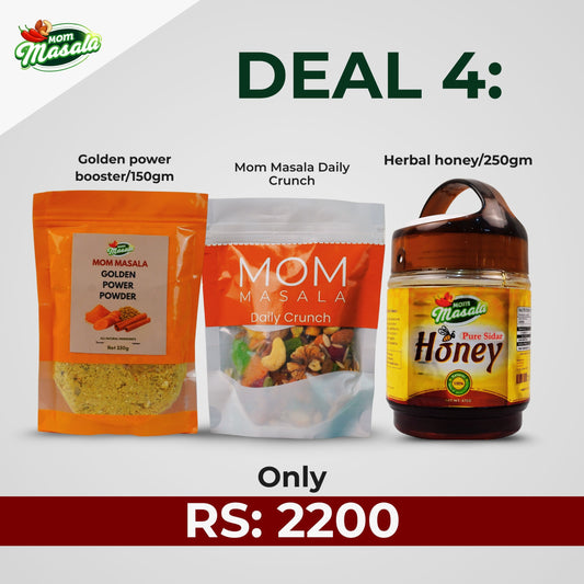 Golden power booster/150gm Mom Masala Daily Crunch Herbal honey/250gm