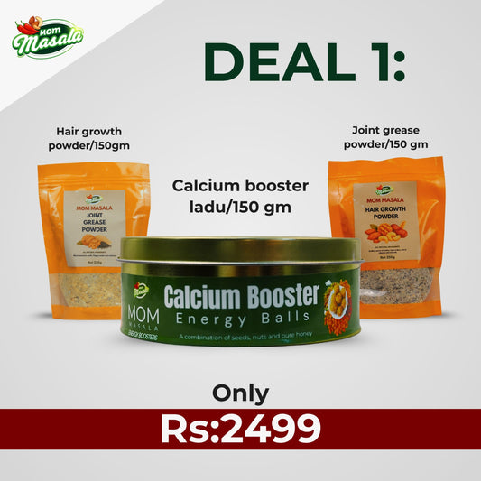 hair growth powder/150gm Joint grease powder/150 gm Calcium booster laddoo/150 gm Only